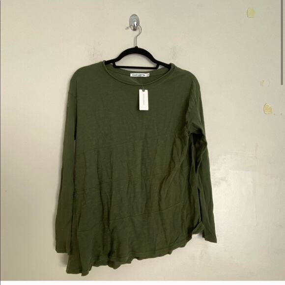 ANTHROPOLOGIE Paula Good Luck Tee Asymmetrical Hem Top T-Shirt Cotton - Picture 2 of 6